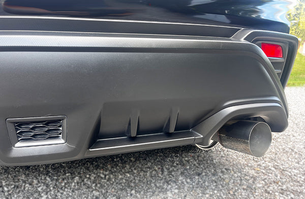 WRX (2022+) Single Exit 3" Catback Exhaust, with 4" Single Wall Polished Tip - Straight Cut