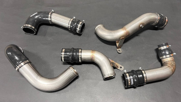 Golf R MK7 (15-19) Intercooler Piping Kit Complete [DSG Model ONLY] - Raw piping