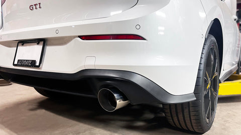 Dual Exit Catback System with 4" Single Wall Polished Tip - Angle Cut