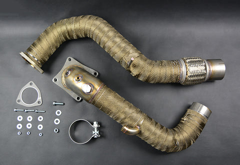 with DEI Titanium Exhaust Heat Wrap Kit (optional) & O2 Sensor Extender (optional) & Extra Wideband Bung/Plug (optional)