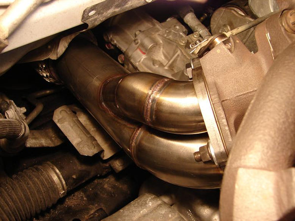 09+ Ralliart 3" Long Downpipe