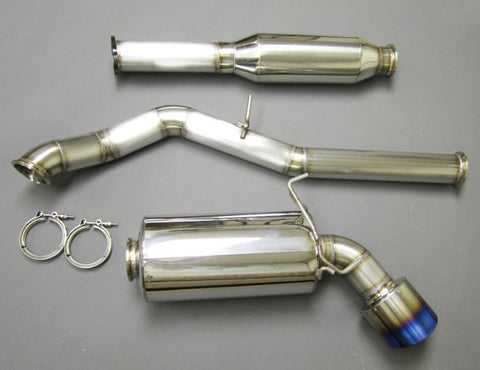 BRZ / FR-S 3" Single Exit Catback Exhaust - with resonator / rear muffler / titanium Tip 