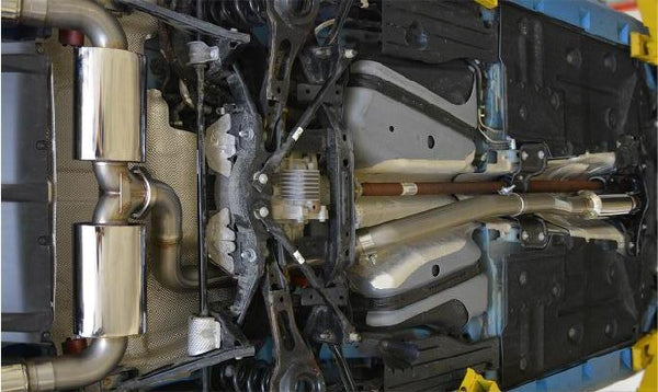 Focus RS Catback, With Rear Mufflers (optional, +$185 USD), Resonated Midpipe (optional, +$100 USD)